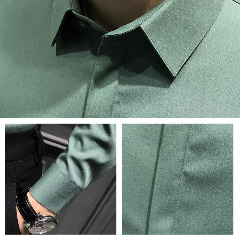 ✨2025 New Premium Business Shirt👔Men's Wrinkle-Free Button-Down Shirt