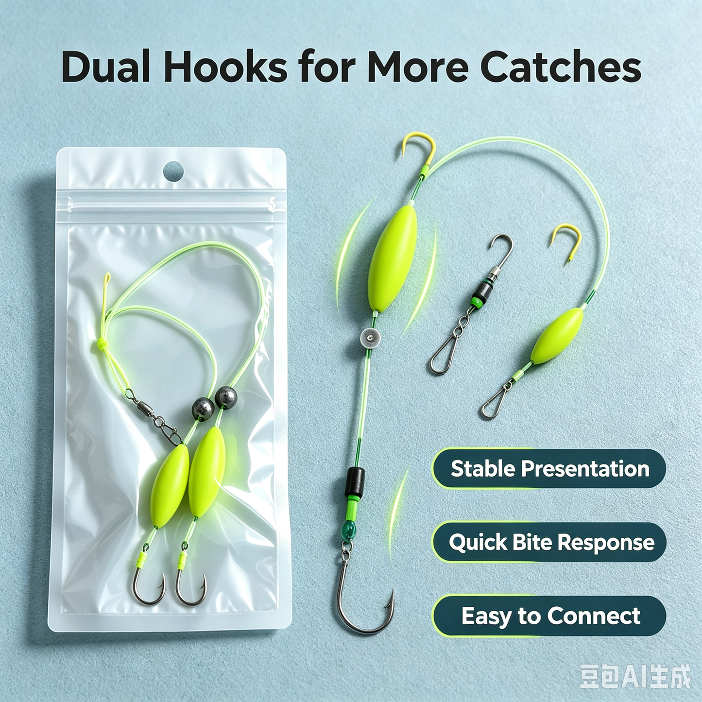 Ready‑to‑Fish Anti‑Bottom Dual Hook Rig