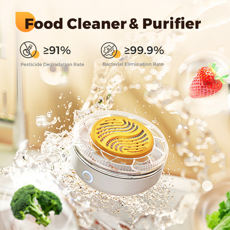 ๐ 65% OFF NOW! ๐ Portable Food Cleaner & Purifier - Removes Pesticides & Bacteria in 3 Mins, USB Charging for Kitchen/Travel ๐ฆโจ