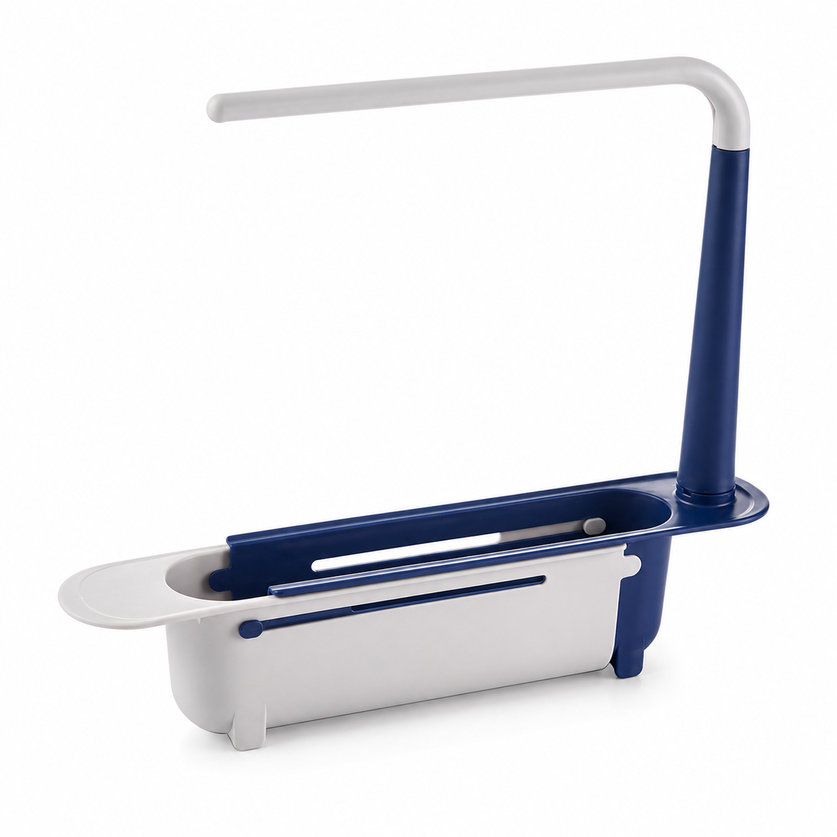 🔥Limited Time Promotion 50% OFF🔥2-in-1 Sink Organizer Rack – Expandable Sponge Holder & Kitchen Towel Drying Bar