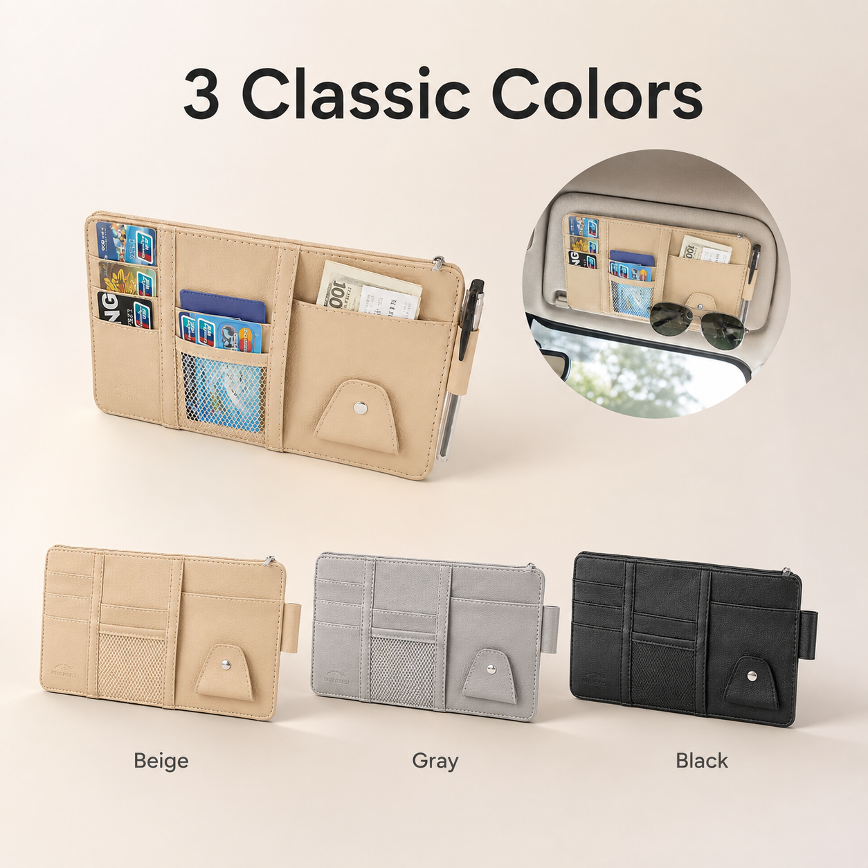 All-in-One Car Sun Visor Organizer