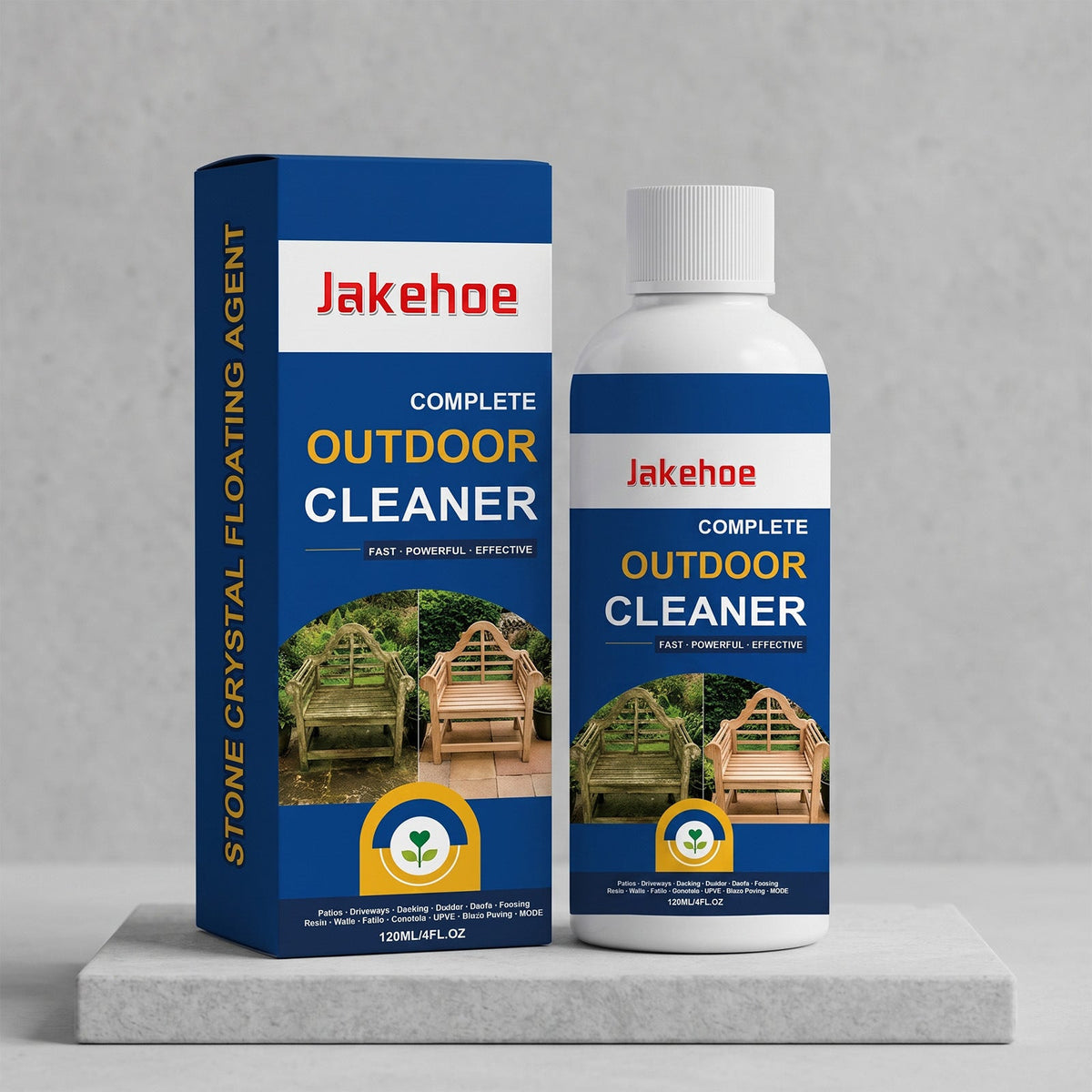 📢Limited-time offer: 60% OFF!🏆Multi-Surface Stone Cleaner – Effectively eliminates moss, black spots, and hard water stains, plus effortlessly handles weeds growing in cracks and joints