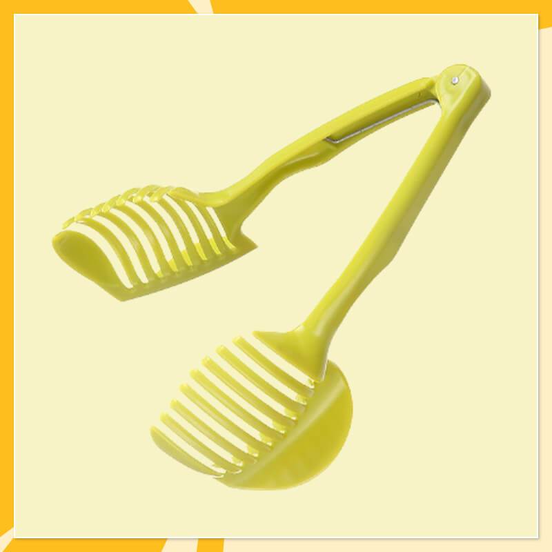 đCreative Kitchen Slice Cutting Tool, FoodâGrade Aluminum Alloy HandâHeld Slicer, Quick Slicing Holder for Lemon, Tomato, Onion & Soft Fruits Vegetables