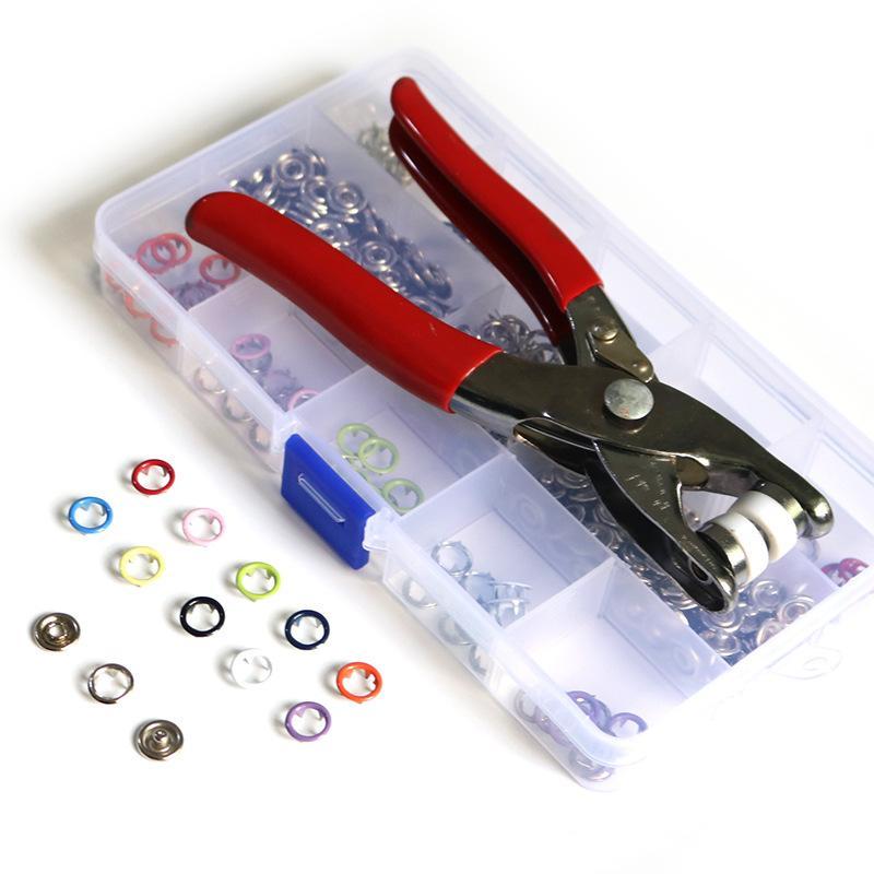 🔥LAST DAY PROMOTION - 50%OFF🔥100pcs Invisible Colored Metal Buckle & 1 Count Manual Pressure Pliers