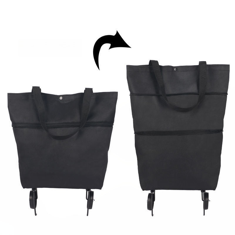 🔥🔥Last Day Promotion Only 15.99 ‼️🛒2-in-1 Foldable Shopping Cart✨Portable Lightweight Grocery Trolley