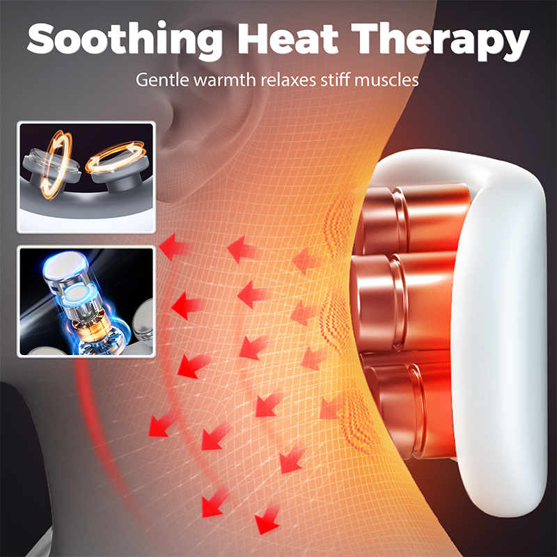 Electric Pulse Heated Neck Massager For Pain Relief