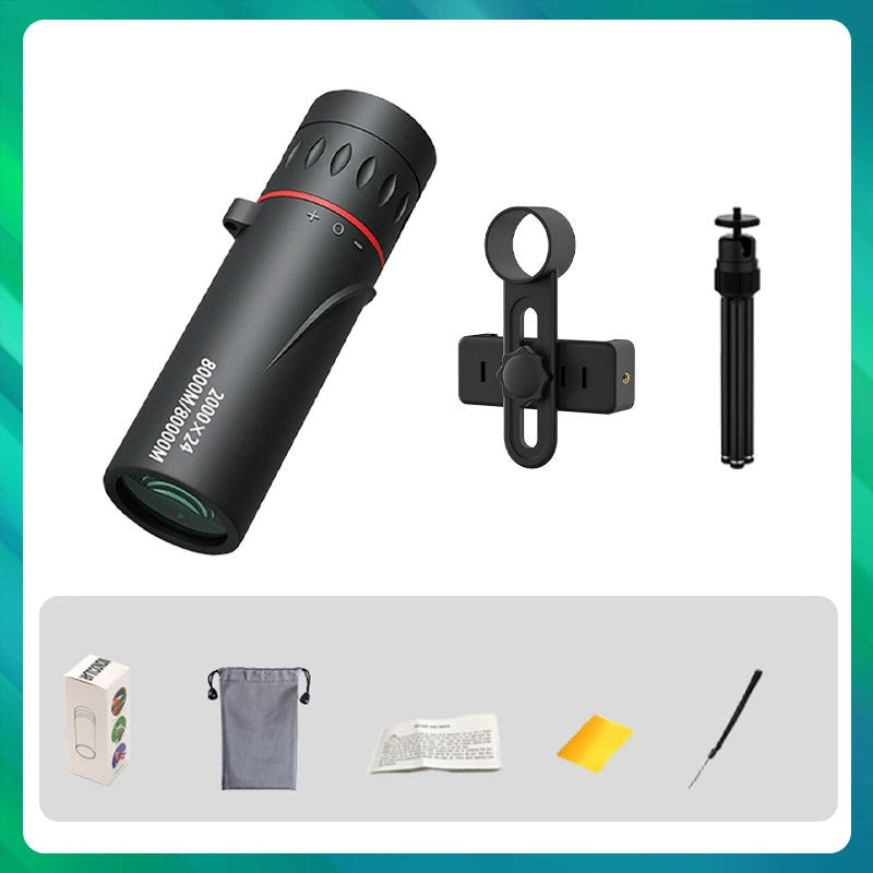 🔭 50% OFF NOW! ✨ Outdoor Portable Monocular Telescope - 12x50 High Definition with Smartphone Adapter for Adventures 🌄📱