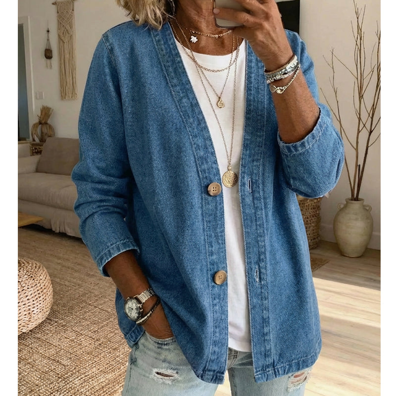 ✨Sale – 50% off✨Classic women's button-front denim jacket