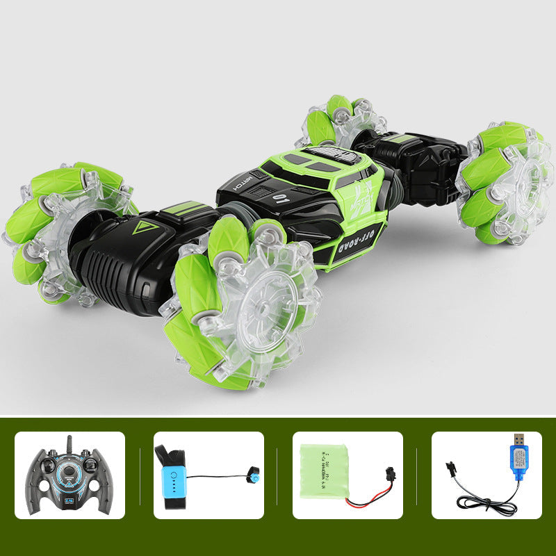 Gesture-Sensing Transforming RC Stunt Car with Drifting