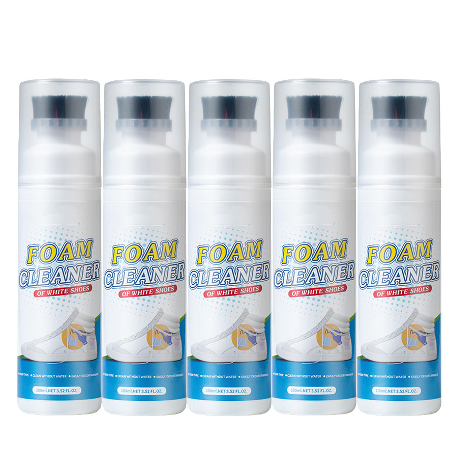 A rinse-off foam cleaner with a built-in brush head—a miracle cleaner for fabrics and furniture
