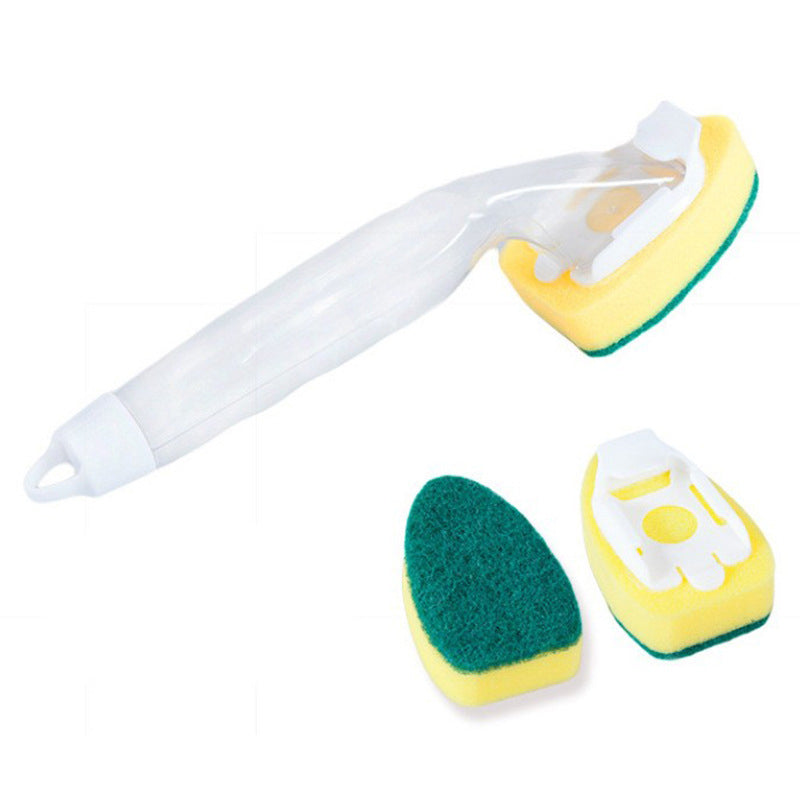 Soap Dispensing Sponge Brush with Detachable Handle