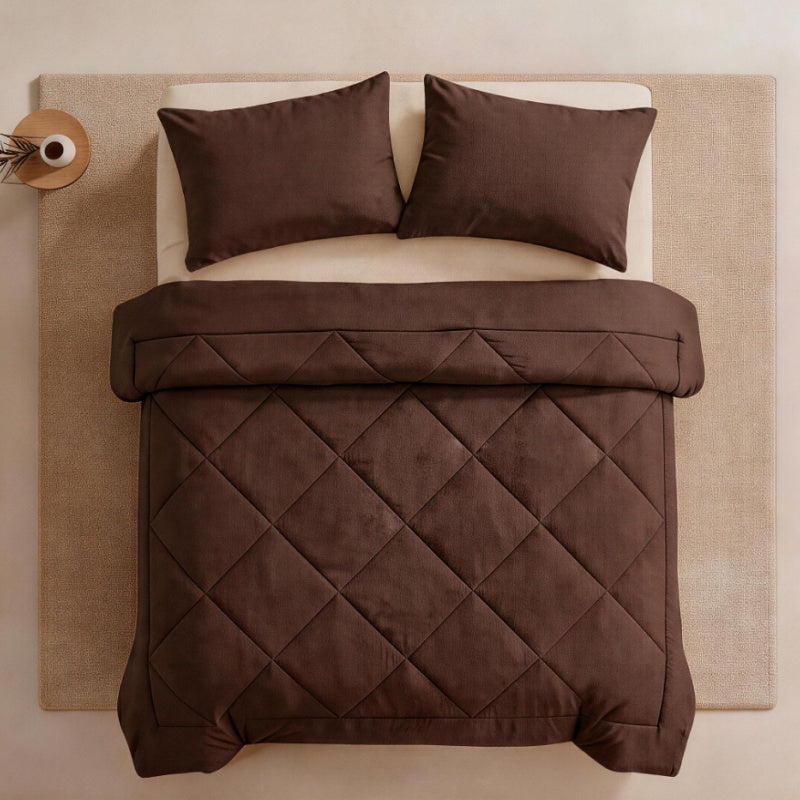 ๐ข๐ข50% OFF !! โฐ 3-Piece Quilted Comforter Set with Shams โ All-Season Microfiber
