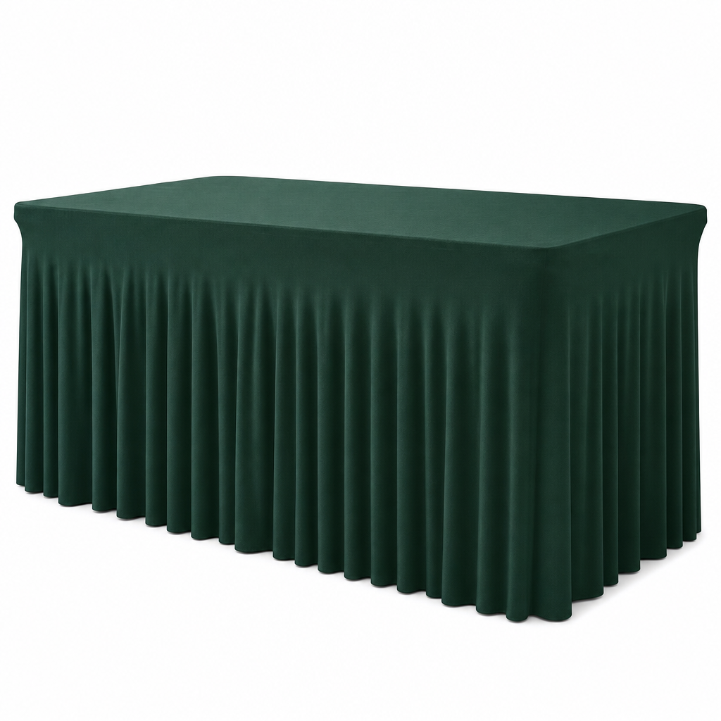 ⏳Time-Limited Special⏰Pleated Table Skirt for Rectangular Tables Wedding Birthday Party Decoration and Market Stall Display