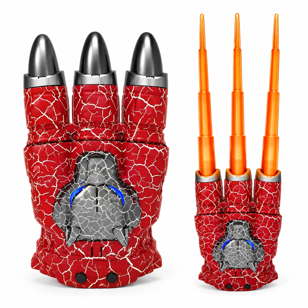 Retractable Light Up Flame Claws Toy with LED Light Effects