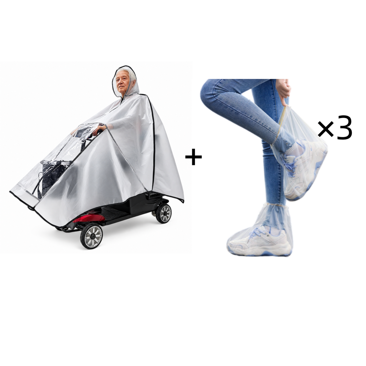 🌧️ Mobility Scooter Rain Cover – Full-Coverage Waterproof PVC Canopy