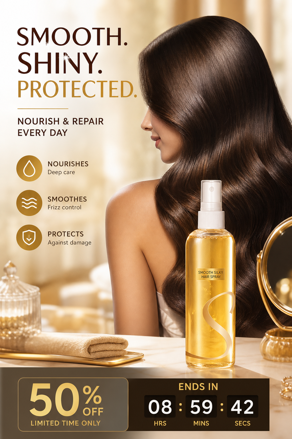 💖Leave-In Hair Oil Spray – Smoothing, Long-Lasting Shine