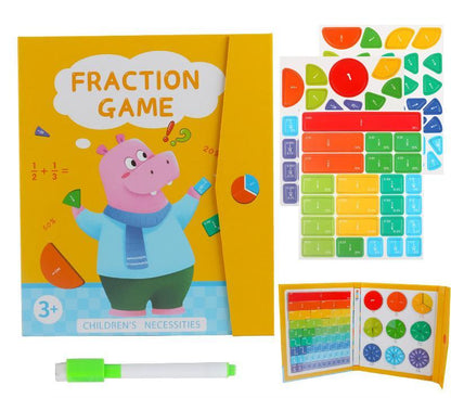 🔥LAST DAY SALE 49% OFF🏅Educational Magnetic Book Fraction Puzzle