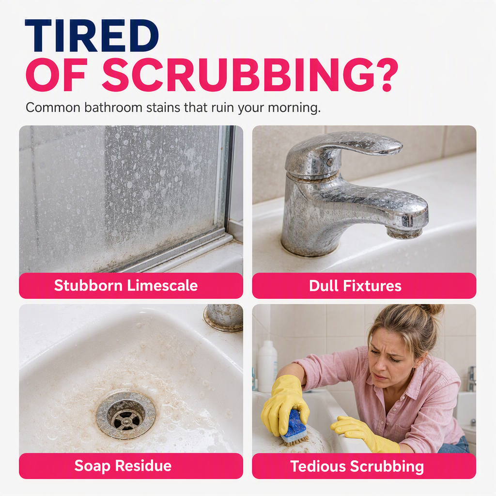 ❄️Summerfresh 50% OFF!✨Bathroom Limescale & Mould Stain Cleaner – Multi-Surface Spray