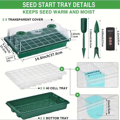 📢📢50% OFF!! ⏰Seedling trays with grow lights
