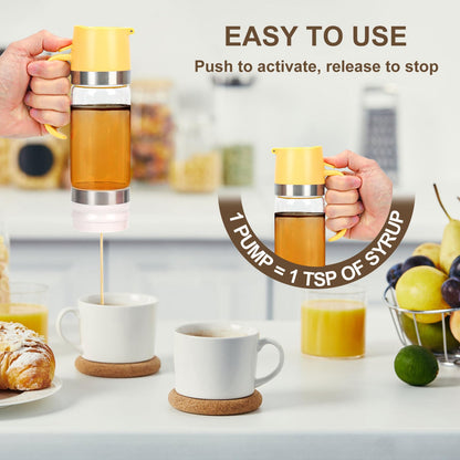 💥LAST DAY SALE 60% OFF🍯✨9oz No-Drip Glass Honey & Syrup Dispenser