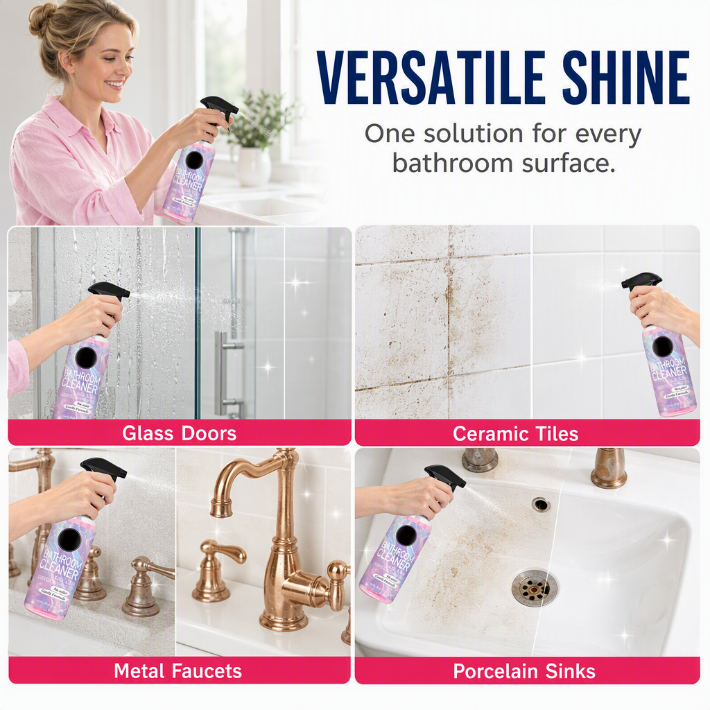 ❄️Summerfresh 50% OFF!✨Bathroom Limescale & Mould Stain Cleaner – Multi-Surface Spray