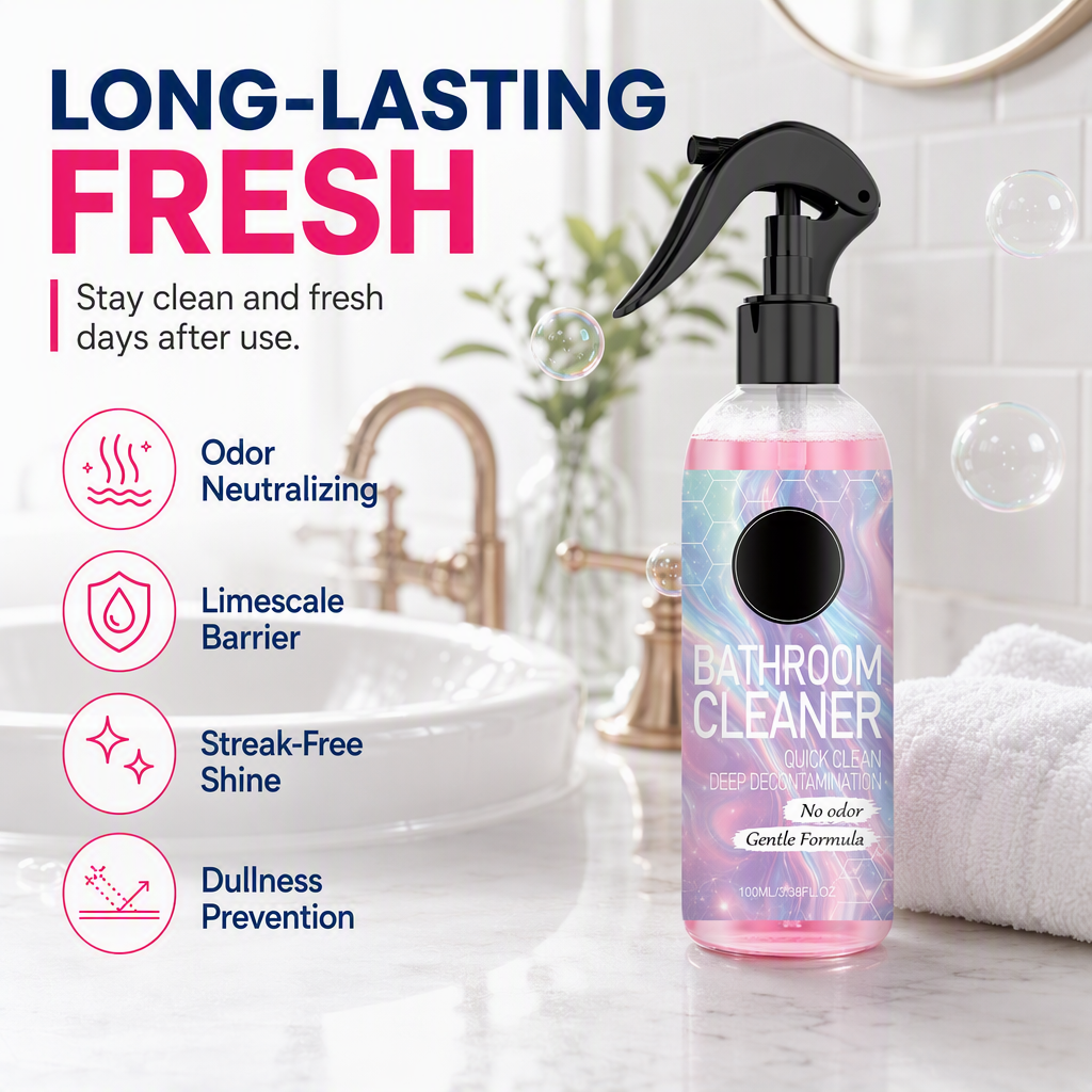 ❄️Summerfresh 50% OFF!✨Bathroom Limescale & Mould Stain Cleaner – Multi-Surface Spray