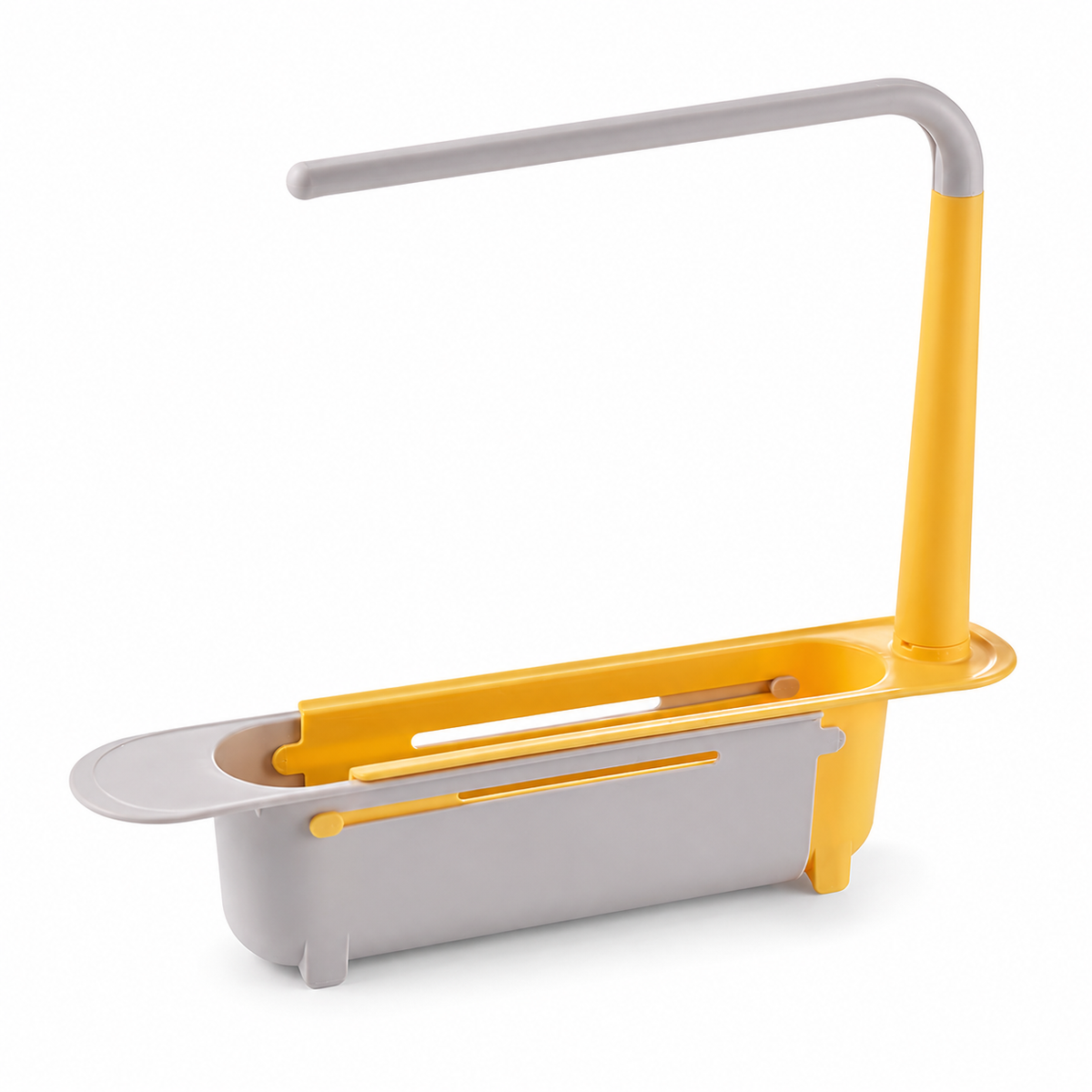 🔥Limited Time Promotion 50% OFF🔥2-in-1 Sink Organizer Rack – Expandable Sponge Holder & Kitchen Towel Drying Bar