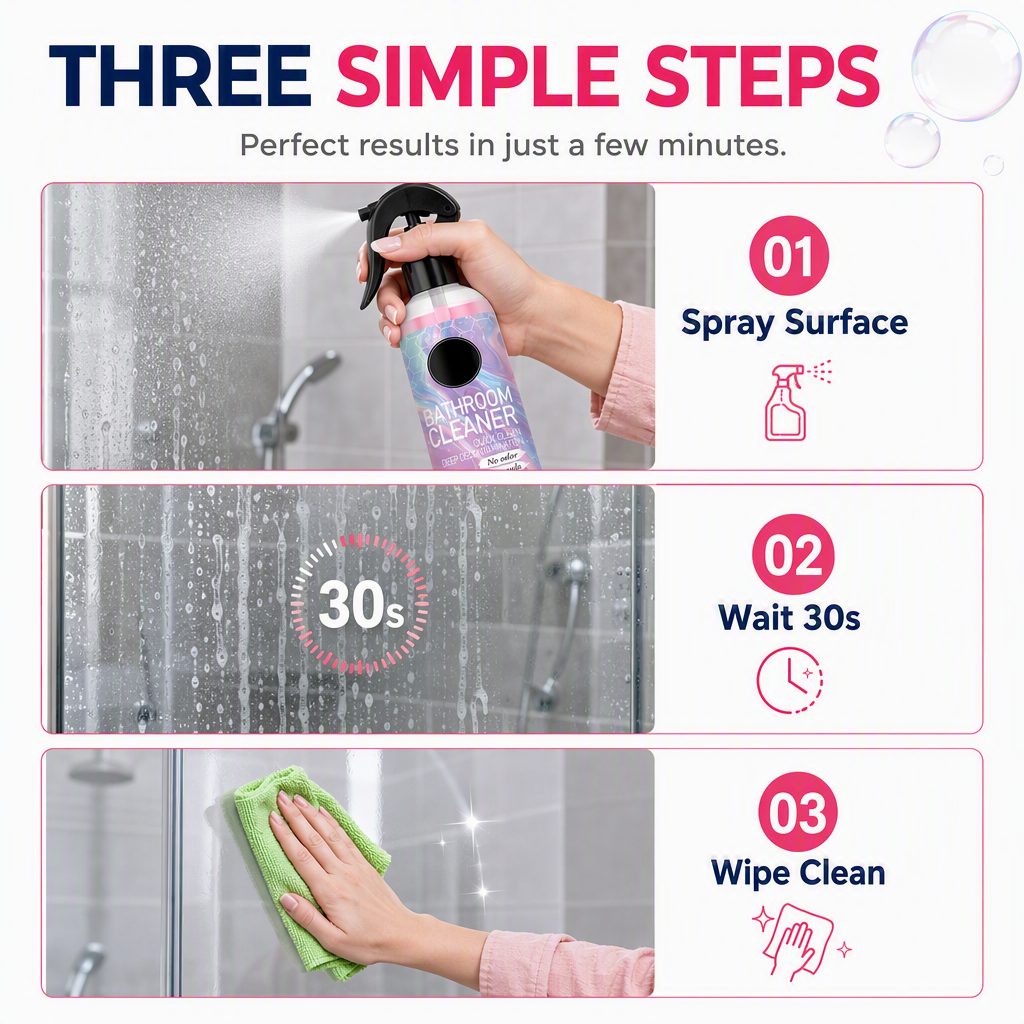 ❄️Summerfresh 50% OFF!✨Bathroom Limescale & Mould Stain Cleaner – Multi-Surface Spray