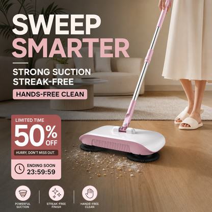 SMART ROBOT VACUUM CLEANER MOP & BROOM