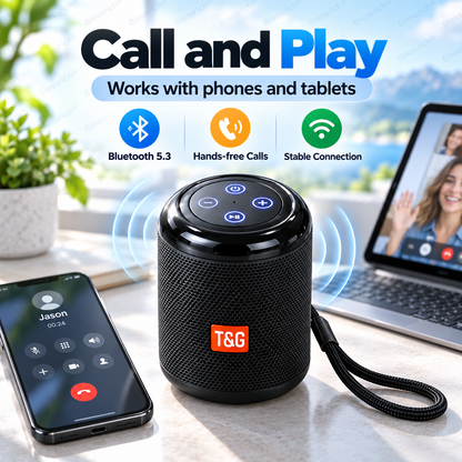 🥳2026 HOT SALE 🔥 50% OFF! Portable Bluetooth Speaker – Bluetooth 5.3, 5W clear sound, TF card + USB playback, hands-free calls. Compact, lightweight & easy to carry. Big sound anywhere! 🎶🔊
