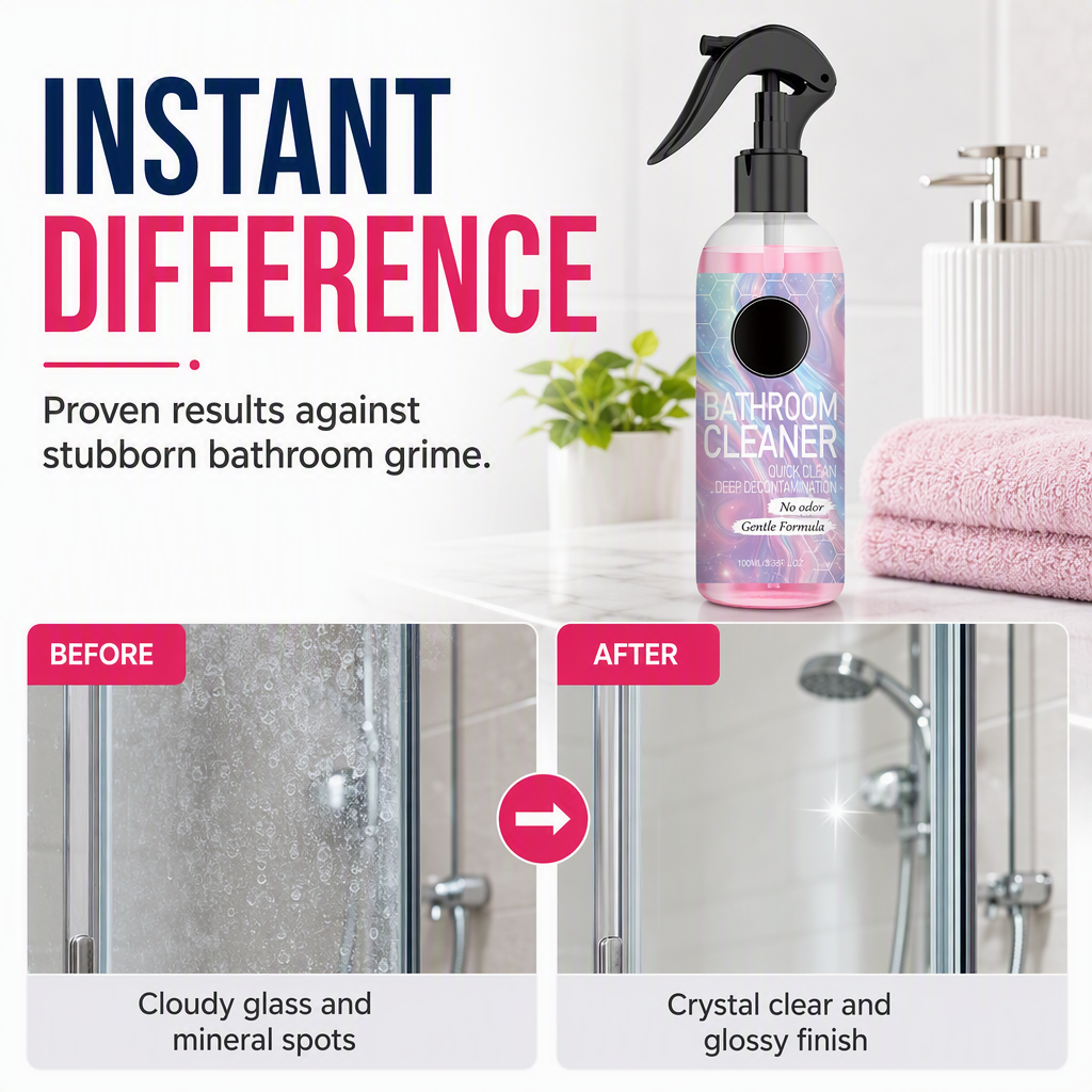 ❄️Summerfresh 50% OFF!✨Bathroom Limescale & Mould Stain Cleaner – Multi-Surface Spray