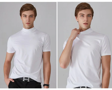 🆒40% OFF👕High Neck Slim Fit T-shirt for Men⚡