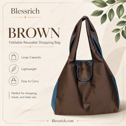 🛍️ Foldable Reusable Shopping Bag – Large Capacity, Lightweight & Washable