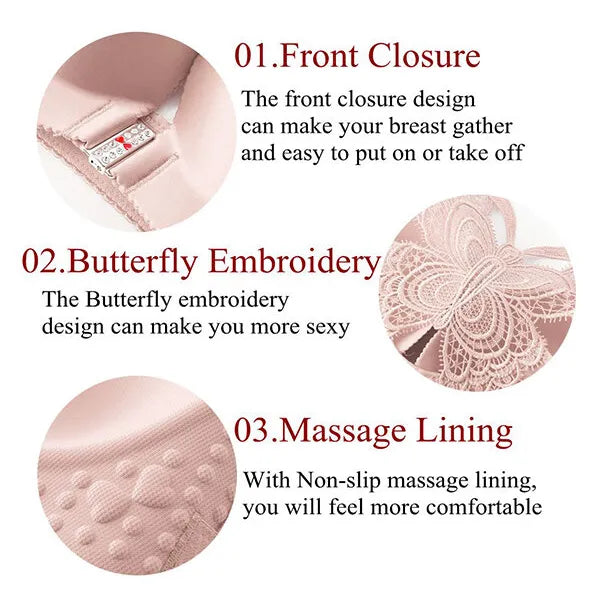 🎁Hot Sale 50% OFF⏳Butterfly Embroidery Wirefree Bra – Wire-Free Lift & All-Day Support ✨