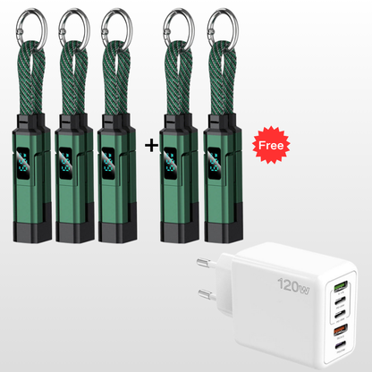 🔥HOT SALE 50% OFF🔥4-in-1 Digital Display Keychain Charging Cable