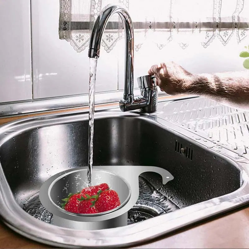 Cesta Coadora de Inox em Forma de Cisne