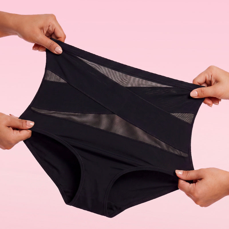 🎁Plus-Size High-Waist Cross Tummy Control Panties