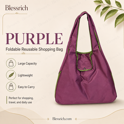 🛍️ Foldable Reusable Shopping Bag – Large Capacity, Lightweight & Washable