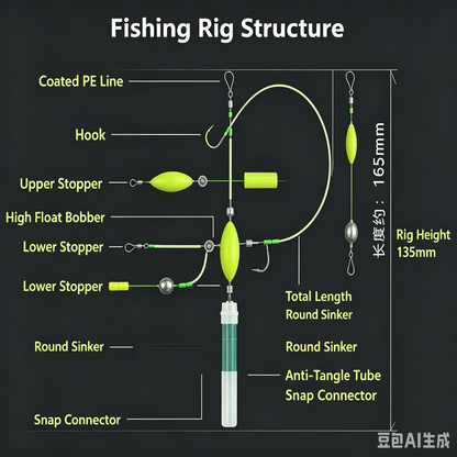 Ready‑to‑Fish Anti‑Bottom Dual Hook Rig
