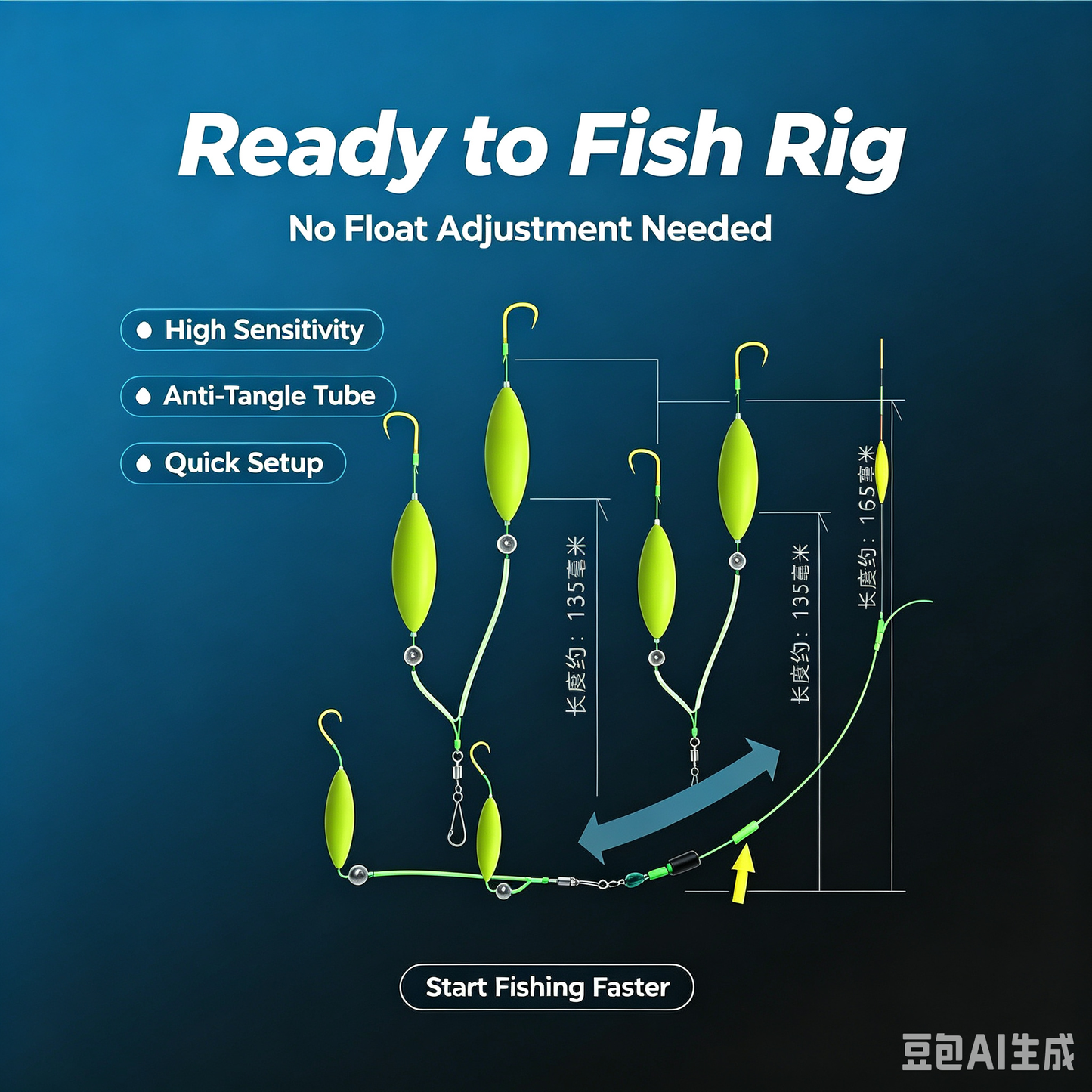 Ready‑to‑Fish Anti‑Bottom Dual Hook Rig