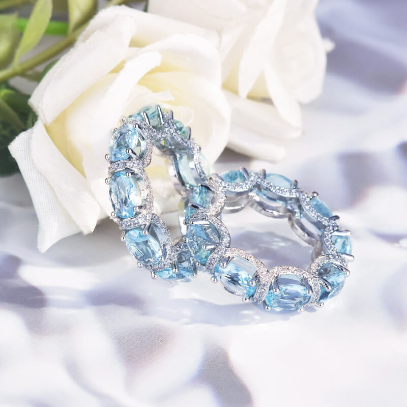 ⏳Limited-time 50% off⏰Full Diamond Navy Blue Ring💍