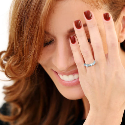 ⏳Limited-time 50% off⏰Full Diamond Navy Blue Ring💍