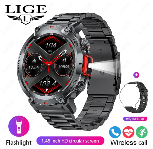 📢📢 Desconto de 50% por tempo limitado!!🎊 Novo relógio inteligente Bluetooth elegante e resistente⌚