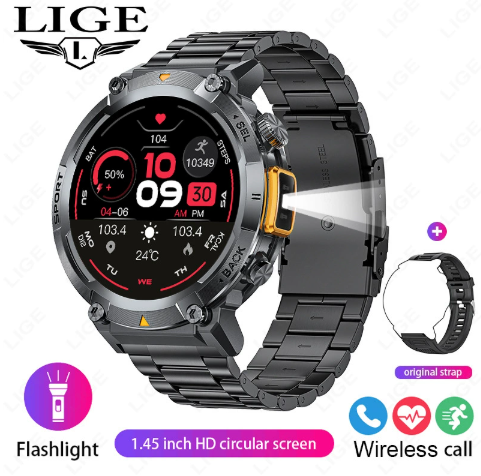 📢📢 Desconto de 50% por tempo limitado!!🎊 Novo relógio inteligente Bluetooth elegante e resistente⌚