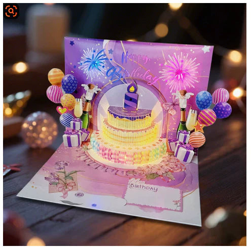 🔥LSAT DAY SALE 70% OFF!!🎉3D Pop Up Musical Birthday Card with Lights & Song🎵🎂