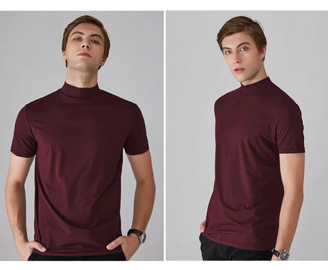 🆒40% OFF👕High Neck Slim Fit T-shirt for Men⚡