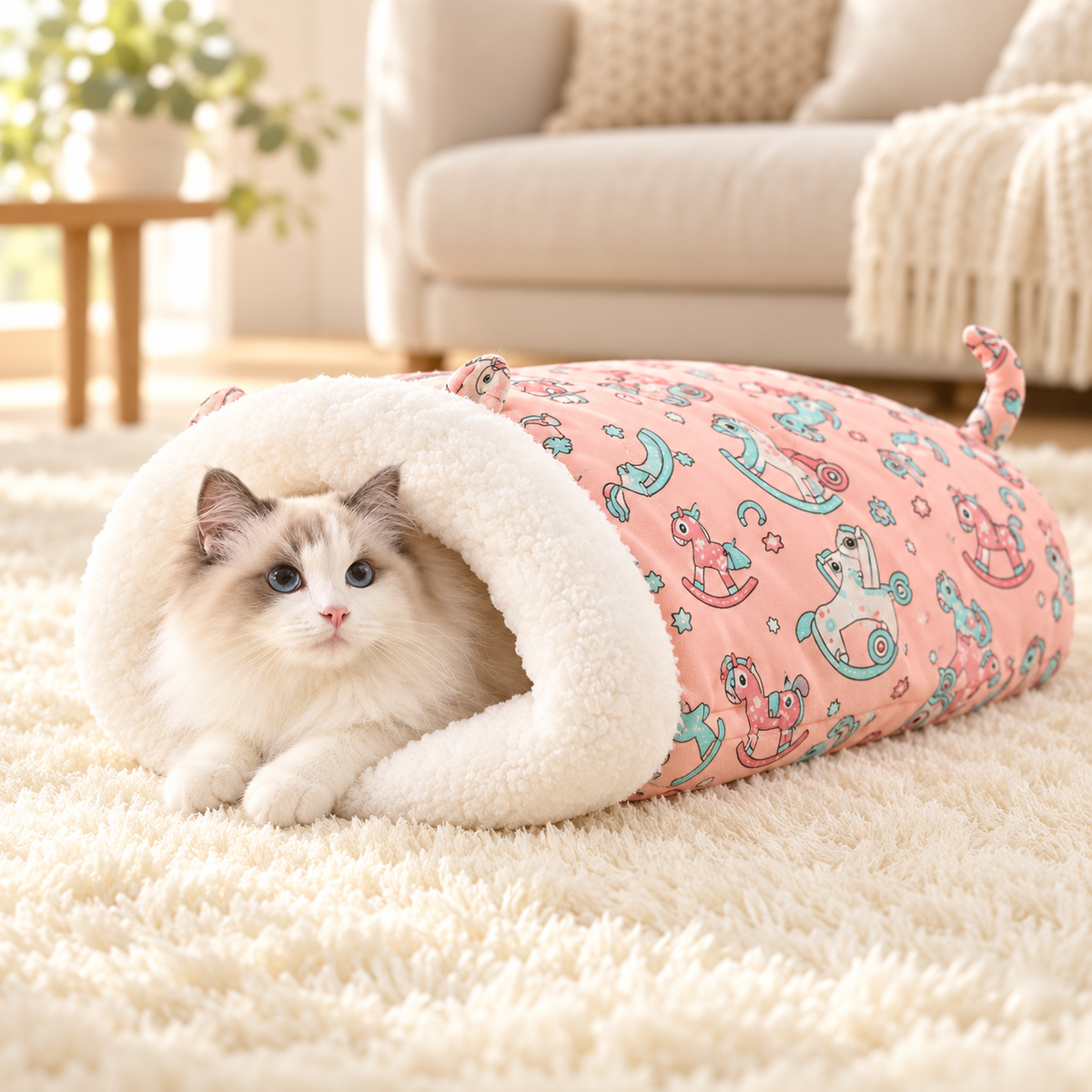 🎅Christmas Hot Sale 50% OFF! 🔥 Cozy Pet Nest for Cats and Dogs - Plush & Machine Washable, Perfect for Your Pet's Comfort and Warmth ✨