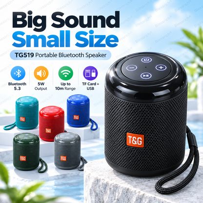 🥳2026 HOT SALE 🔥 50% OFF! Portable Bluetooth Speaker – Bluetooth 5.3, 5W clear sound, TF card + USB playback, hands-free calls. Compact, lightweight & easy to carry. Big sound anywhere! 🎶🔊
