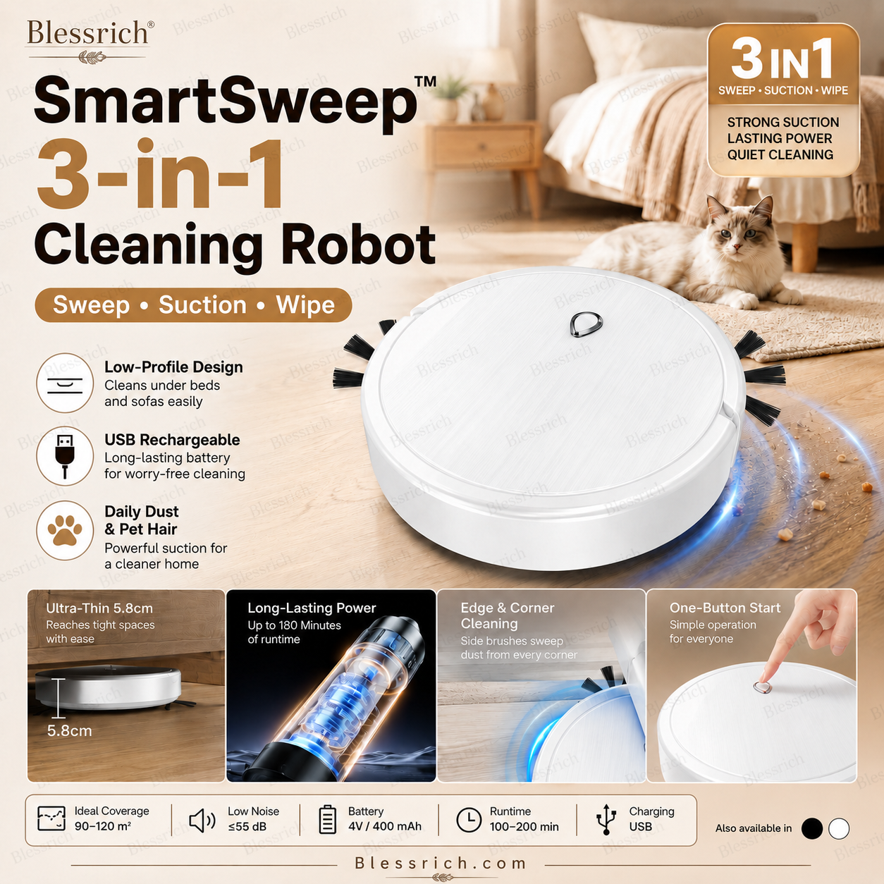 SmartSweep™ 3-in-1 Robot Cleaner
