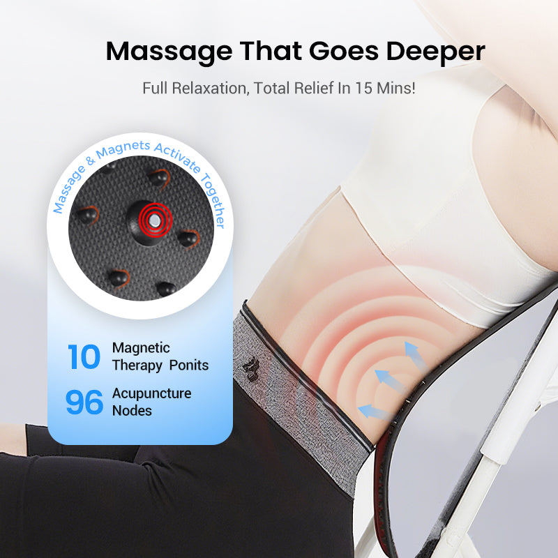Massage with acupuncture and magnetic therapy for the lower back